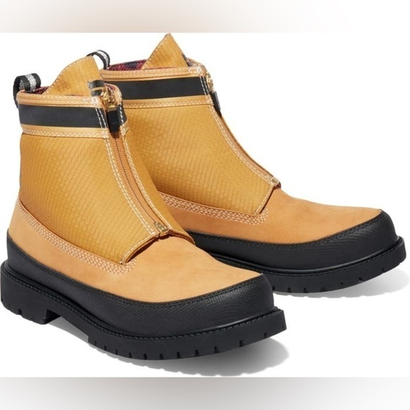 Timberland New Size 7 Heritage 6 Inch Front Zip Toe Bumper Boot Wheat Nubuck - Picture 6 of 12